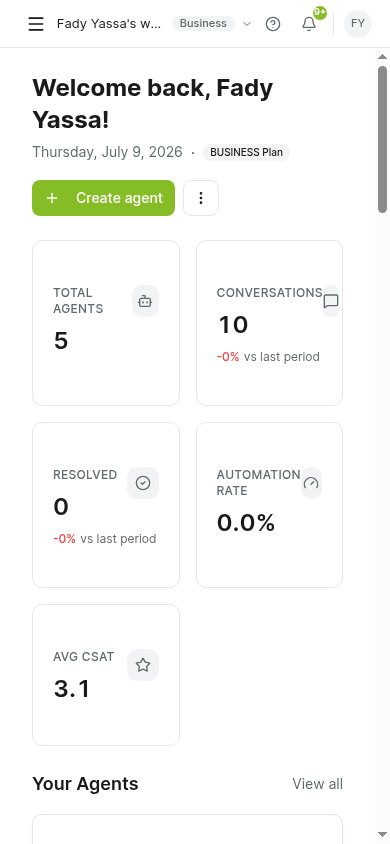 Solveo AI Platform Dashboard